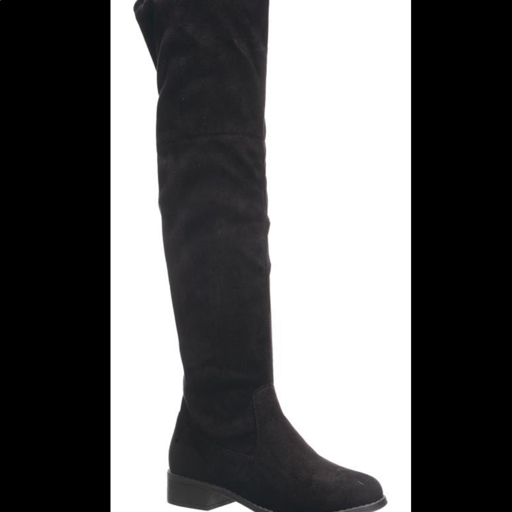 Black knee high boots